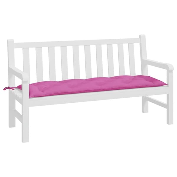 vidaXL Bänkdyna för trädgården rosa 150x50x7 cm oxfordtyg