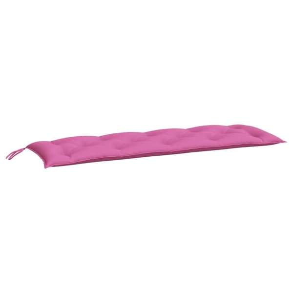 vidaXL Bänkdyna för trädgården rosa 150x50x7 cm oxfordtyg
