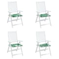 Miniatyrbilde 4 av 8: vidaXL Stolputer 4 stk bladmønster 40x40x3 cm stoff