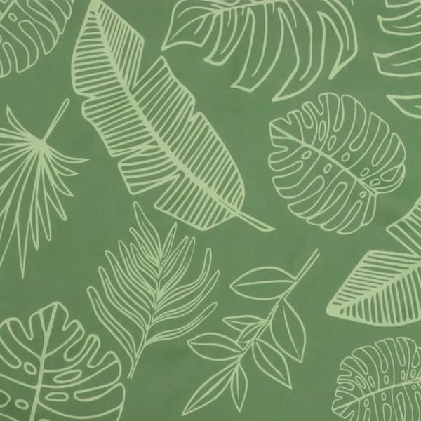 vidaXL Bänkdyna för trädgården bladmönster 180x50x7 cm oxfordtyg