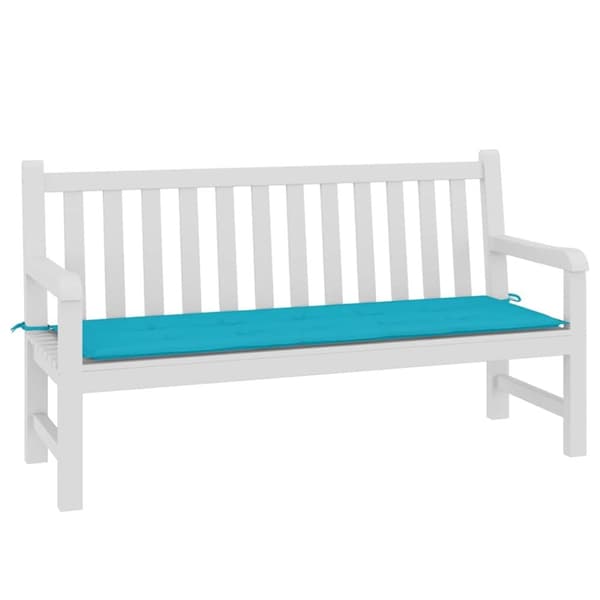 vidaXL Bänkdyna för trädgården turkos 150x50x3 cm oxfordtyg