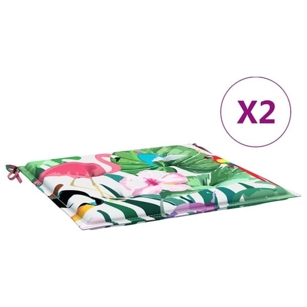 vidaXL Stolsdynor 2 st flerfärgad 50x50x3 cm tyg