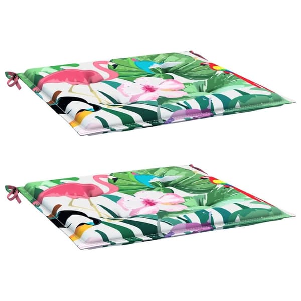 vidaXL hynder til havestol 2 stk. 50x50x3 cm stof flerfarvet