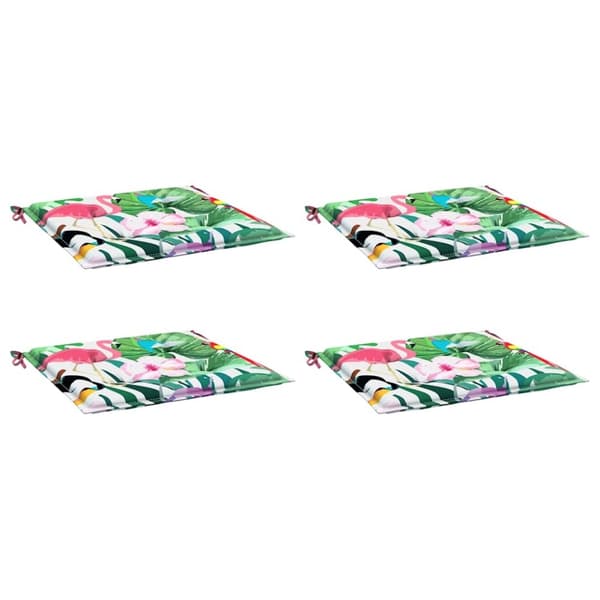 vidaXL hynder til havestol 4 stk. 40x40x3 cm stof flerfarvet