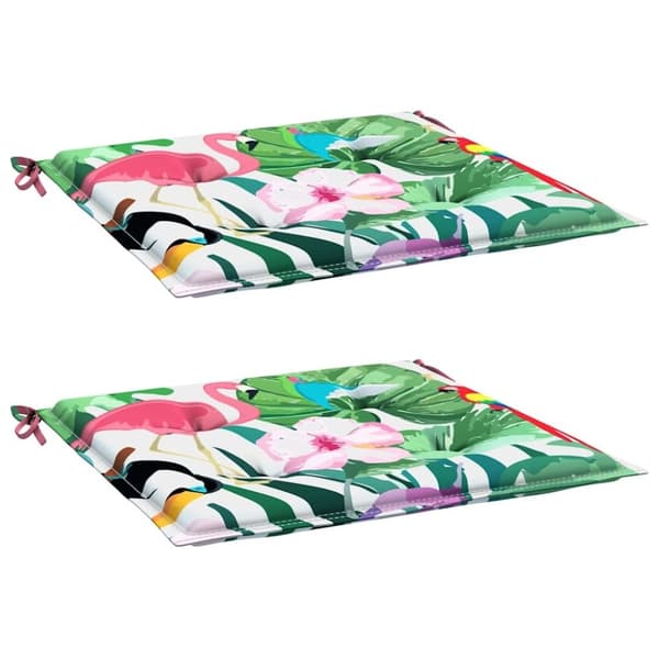 vidaXL hynder til havestol 2 stk. 40x40x3 cm stof flerfarvet