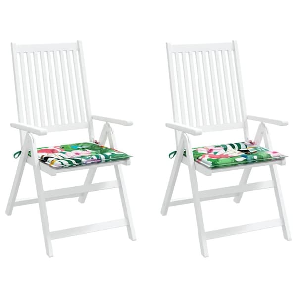 vidaXL hynder til havestol 2 stk. 40x40x3 cm stof flerfarvet