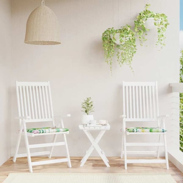 vidaXL hynder til havestol 2 stk. 40x40x3 cm stof flerfarvet