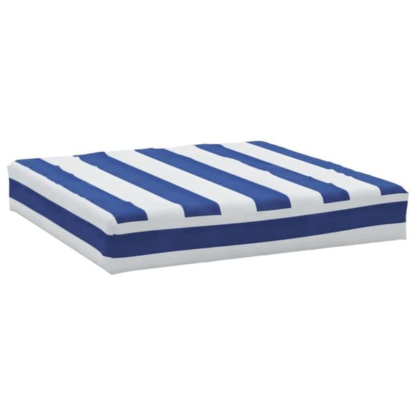 vidaXL pallehynde 60x60x8 cm oxfordstof stribet blå og hvid