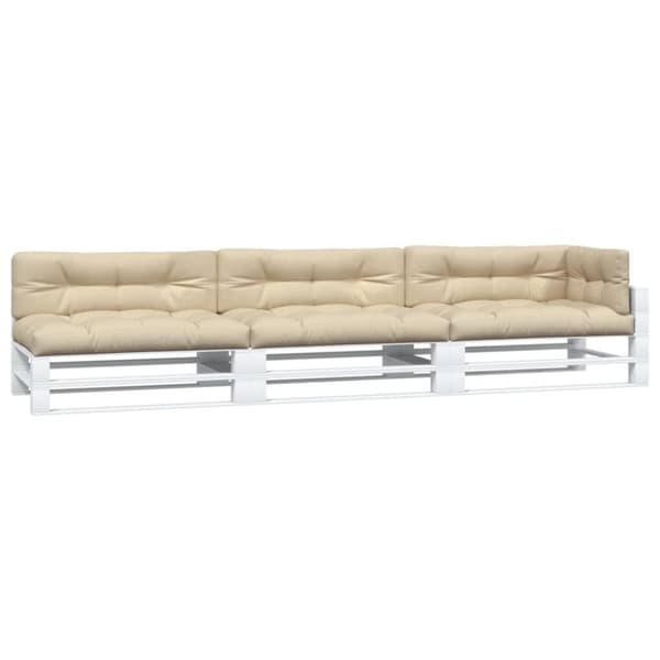 vidaXL Palldynor 7 st beige tyg