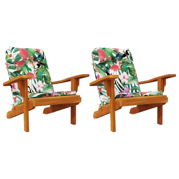 vidaXL Adirondack stolputer 2 stk flerfarget oxford-stoff