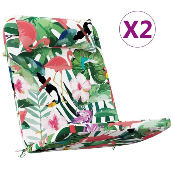 vidaXL Adirondack stolputer 2 stk flerfarget oxford-stoff