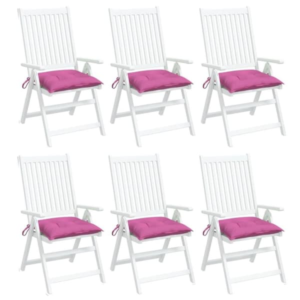 vidaXL Stolsdynor 6 st rosa 40x40x7 cm tyg