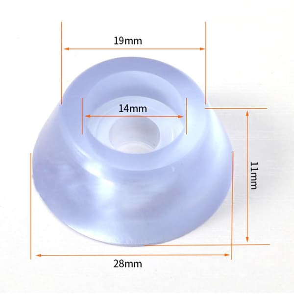 10Pcs 28x11mm Table Chair Anti-slip Feet Covers Soft PVC Furniture Leg Tips Floor Protectors