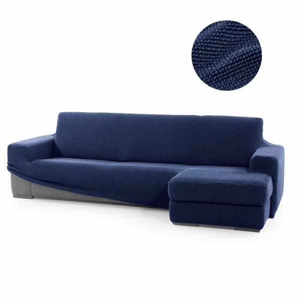 Chaise longue cover with short right arm Sofaskins NIAGARA 210 - 340 cm - Marinblå