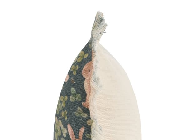 Set om 2 prydnadskuddar grön bomull polyester 45 x 45 cm djurmönster fyrkantig med insats påskdekorationer prydnadskuddar