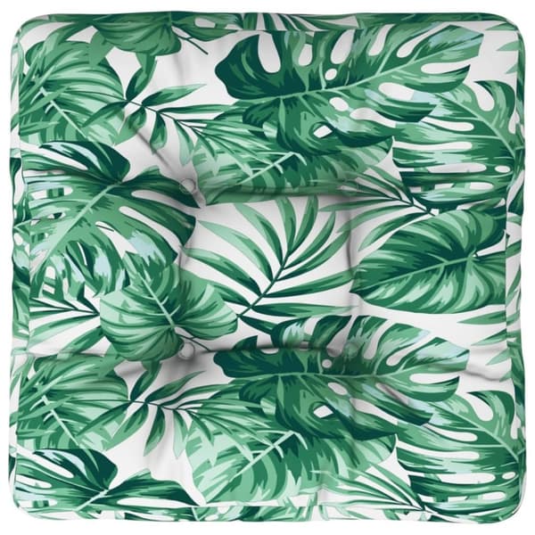 vidaXL pallehynde 60x61,5x10 cm stof bladmønster