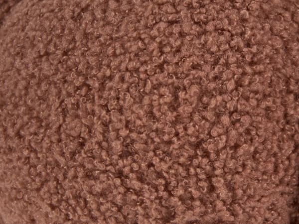 Pumpaformad Prydnadskudde Brun Boucle ⌀ 35 cm Kudde Halloween Dekor Stoppad Vardagsrum Sovrum
