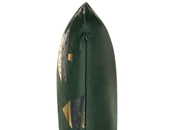 Set om 2 Kuddar Grön Sammet 45 x 45 cm Julgransmönster Avtagbara Kuddfodral Vardagsrum Sovrum