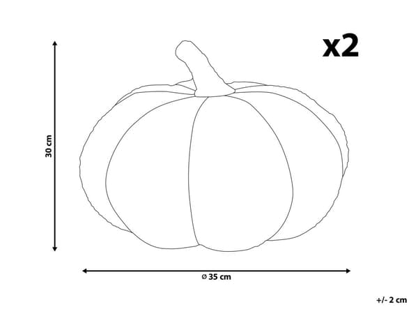 Sett med 2 pynteputer Brun Bouclé ø 35 cm Gresskar Halloween Dekorasjon Tilbehør