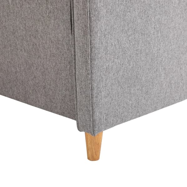 Rootz Tvåsitssoffa - Avtagbara kuddar - Linne - Skum - Gummiträ - Ljusgrå - 141x65x78cm