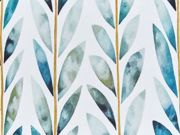 Uppsättning med 2 trädgårdskuddar Vit och Grön Polyester ⌀ 40 cm Rektangulär Kudde med Bladmönster Modern Design Uteplats Trädgård
