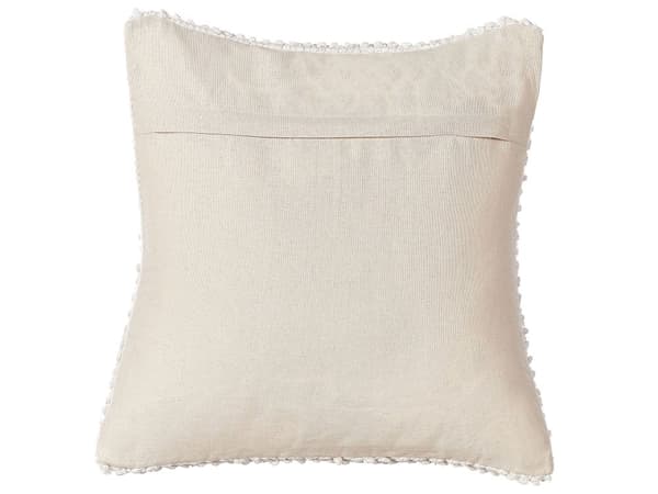 Prydnadskudde Beige Bomull 45 x 45 cm Enhetligt Mönster Fyrkantig Tyg Sovrum Vardagsrum