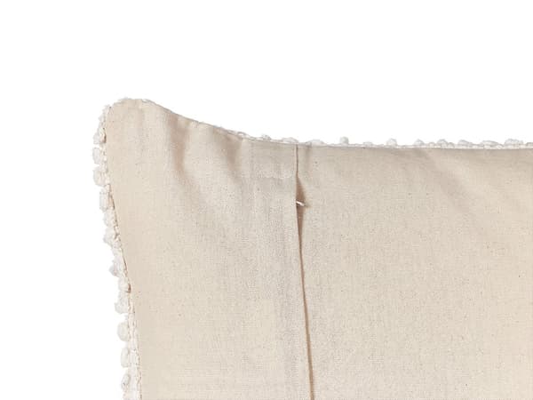 Prydnadskudde Beige Bomull 45 x 45 cm Enhetligt Mönster Fyrkantig Tyg Sovrum Vardagsrum