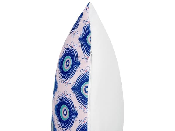 Set med 2 trädgårdskuddar Flerfärgad polyester påfågelmönster 40 x 60 cm Modern utomhusdekoration Vattenavvisande