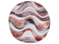 Miniatyrbild 5 av 7: Set med 2 trädgårdsdynor Brun polyester Abstrakt motiv ⌀ 40 cm Modern utomhusdekoration Vattenavvisande
