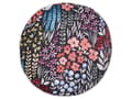 Miniatyrbild 5 av 7: Set med 2 kuddar för utomhusbruk Flerfärgad polyester ⌀ 40 cm Rund kudde med blommönster Trädgård uteplats