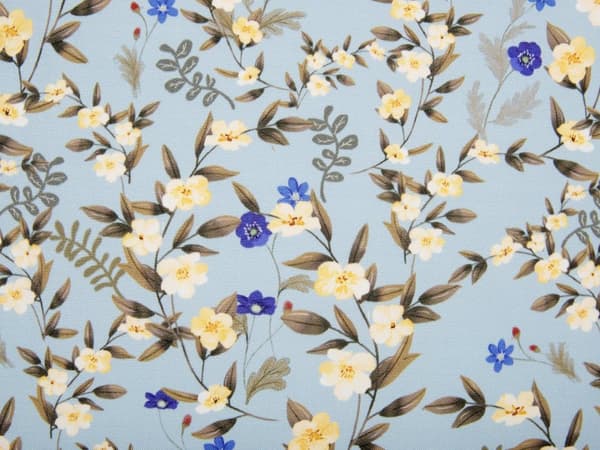 Set med 2 kuddar för utomhusbruk Blå polyester 40 x 60 cm Rektangulär kudde med blommönster Trädgård uteplats