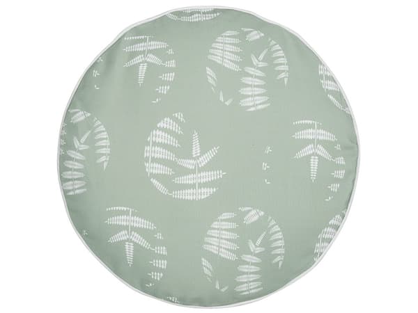 Set med 2 trädgårdskuddar Grön polyester ⌀ 40 cm Rund kudde med bladmotiv Modern design Kudde