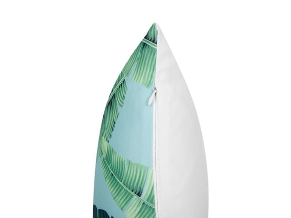 Set med 2 trädgårdskuddar Grön polyester 45 x 45 cm Fyrkantig kudde med bladmönster Modern design Kasta kudde