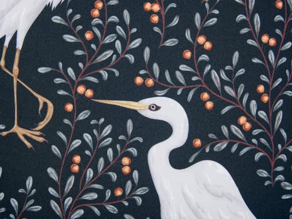 Set med 2 trädgårdskuddar Svart polyester 40 x 60 cm Fågelmotiv Modern utomhusdekoration Vattenavvisande