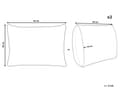 Miniatyrbilde 3 av 8: Sett med 2 hageputer Beige Polyester 40 x 60 cm Rektangulært Bladmønster Motiv Moderne Design Kastepute med Spredt Design