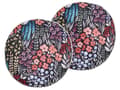 Miniatyrbilde 1 av 7: Sett med 2 Utendørsputer Flerfarget Polyester ⌀ 40 cm Rund Pute med Blomstertrykk Mønster Hage
