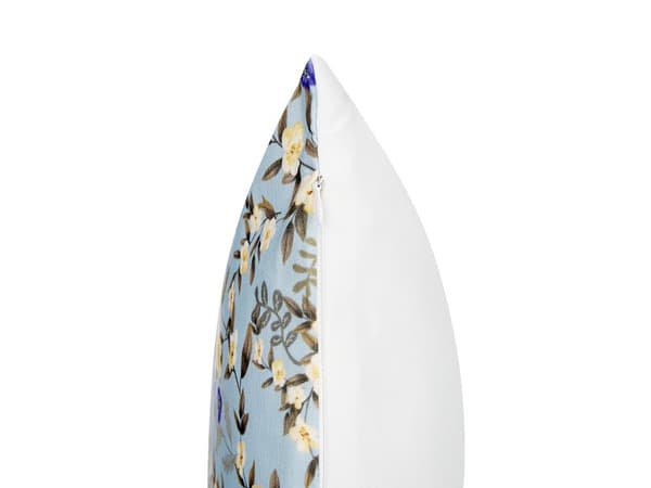 Sett med 2 stk. Utendørsputer Blå Polyester 40 x 60 cm Kvadratisk Blomsterprint Mønster Spredningspute Hage Terrasse