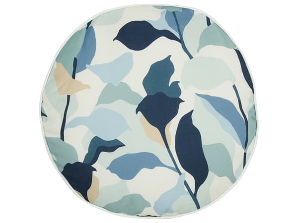 Sett med 2 Hageputer Blå Polyester ⌀ 40 cm Bladmotiv Moderne Utendørs Dekorasjon Vannbestandig