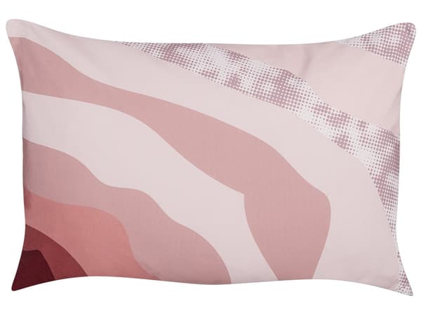 Sett med 2 Hageputer Rosa Polyester 40 x 60 cm Abstrakt Mønster Moderne Utendørs Dekorasjon Vannbestandig