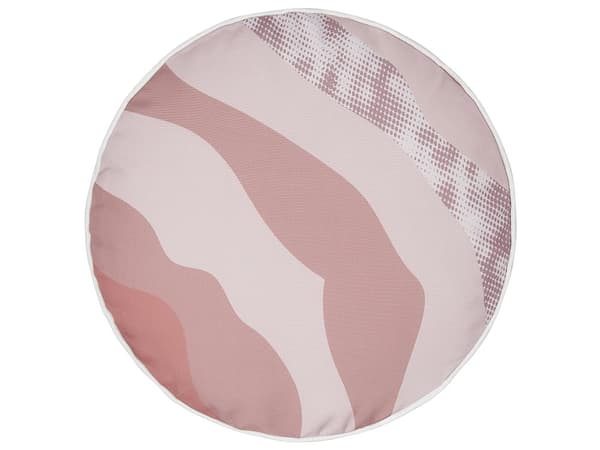 Sett med 2 Hageputer Rosa Polyester ⌀ 40 cm Abstrakt Mønster Moderne Utendørs Dekorasjon Vannbestandig