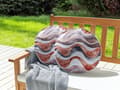 Miniatyrbilde 2 av 7: Sett med 2 Hageputer Brun Polyester Abstrakt Motivmønster ⌀ 40 cm Moderne Utendørsdekorasjon Vannbestandig