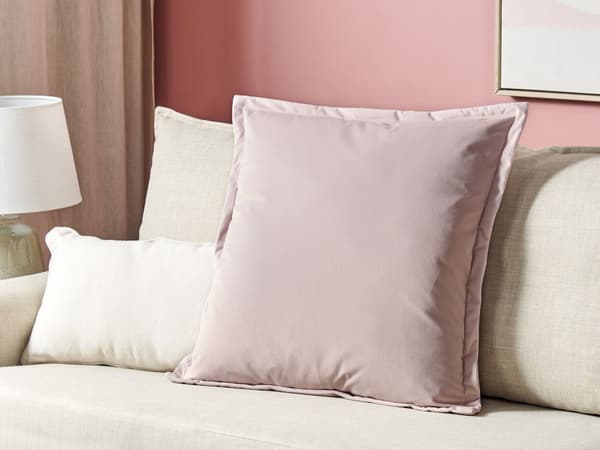 Pyntepute Rosa Fløyel 60 x 60 cm Polyester Bomull Enfarget Ensfarget Aksentpute Moderne Minimalistisk