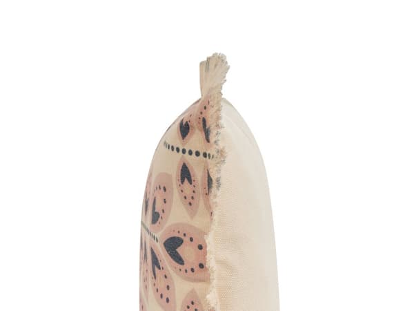 Dekorative Puter Beige Bladmotiv 60 x 60 cm Spredningspute Trykk Minimalistisk Moderne Innredningstilbehør