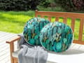 Miniatyrbilde 2 av 7: Sett med 2 hageputer Grønn Polyester Kaktusmønster ⌀ 40 cm Rund Moderne Utendørs uteplass Vannbestandig