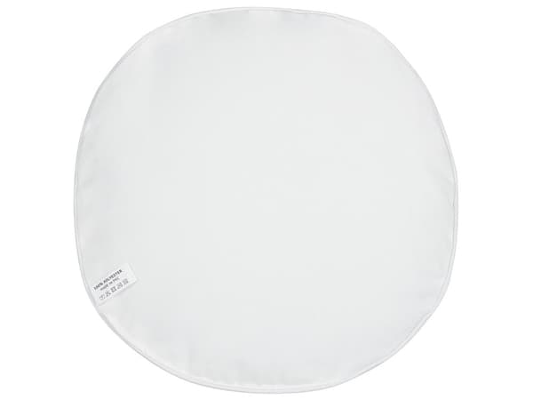 Sett med 2 hageputer i hvitt og rosa polyester med blomstermønster ⌀ 40 cm runde, moderne, vanntette uteputer for uteplassen