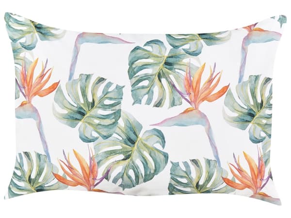 Sett med 2 hageputer Multicolour Polyester 40 x 60 cm firkantet Monstera bladmotiv Moderne design Kastepute med spredt design