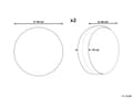 Miniatyrbilde 3 av 7: Sett med 2 Hageputer Grønn Polyester ⌀ 40 cm Rund Bladmønster Moderne design
