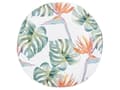 Miniatyrbilde 5 av 7: Sett med 2 hageputer flerfarget polyester ⌀ 40 cm runde puter med bladmotiv av monstera i moderne design
