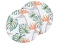 Miniatyrbilde 1 av 7: Sett med 2 hageputer flerfarget polyester ⌀ 40 cm runde puter med bladmotiv av monstera i moderne design