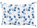 Miniatyrbilde 5 av 8: Sett med 2 hageputer i hvitt og blått polyester 40 x 60 cm Rektangulær pute med bladmotiv i moderne design